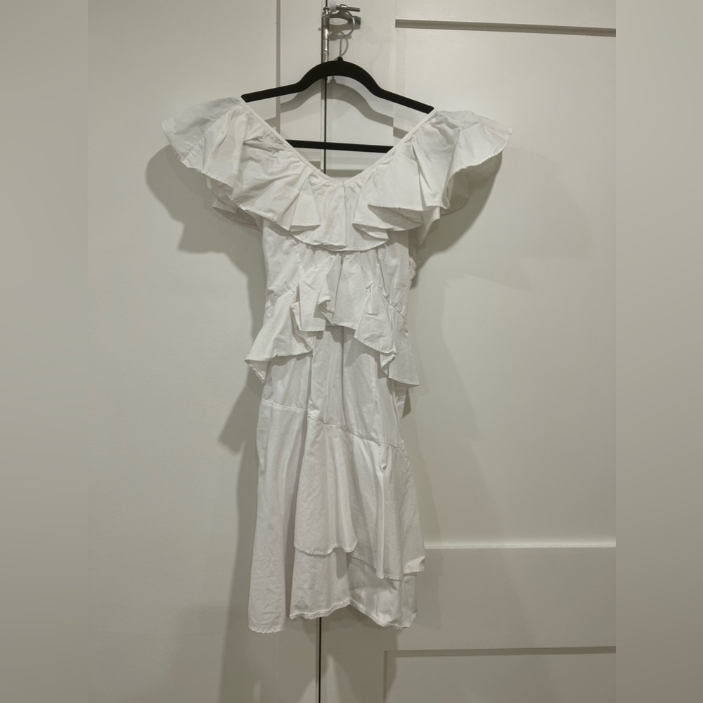 MLM LABEL white ruffle dress